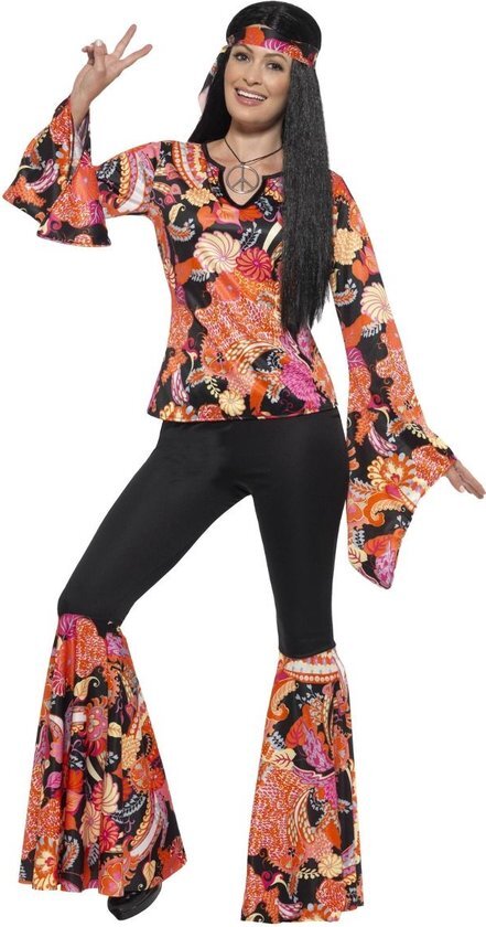 Feestwinkel Direct Hippie verkleed kostuum multicolor dames Willow-Maat:S