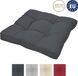 Beautissu coussin d'assise XLuna – coussin d'assise gris graphite 60x60 cm