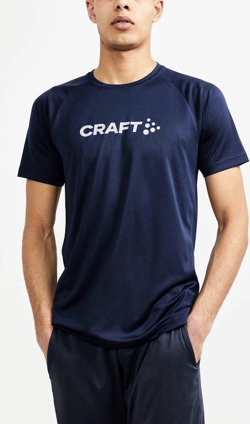 Craft Sportshirt Unify Logo Blauw Heren XXL