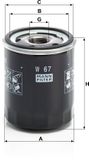 MANN-FILTER Oliefilter W 67