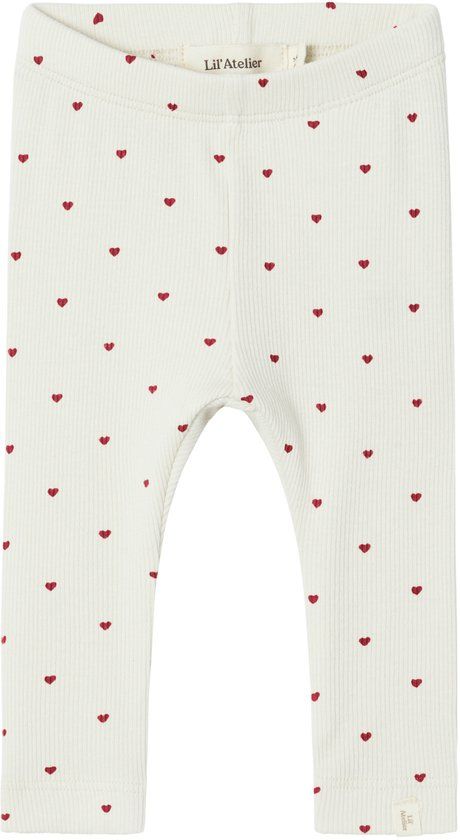 LIL' ATELIER NAME IT NBFGAGO SLIM LEGGING LIL NOOS Baby Leggings Vrouwen Coconut Milk Print Katoen/Lyocell/Elastaan