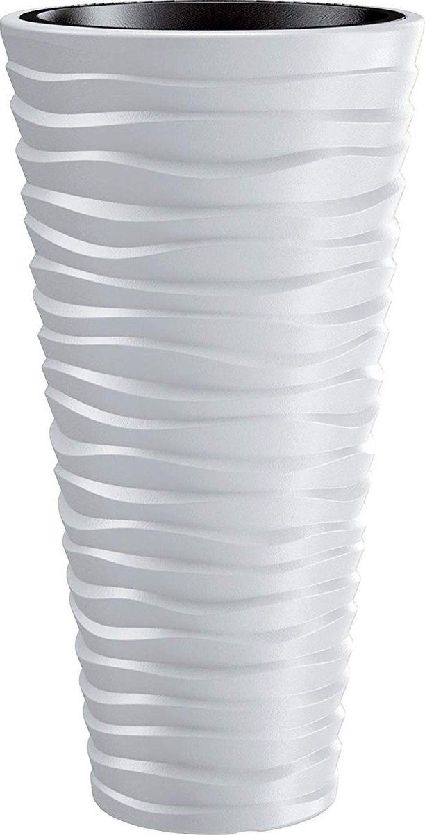 Prosperplast Bloempot met verwijderbare inzet Sand Slim - wit