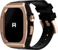Reqior Apple Watch 45mm polymer en metalen case met rubberen band (roségoud)