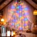 M mimotec - Led-lichtsnoer voor buiten met USB, lengte 3 x 3 m, RGB-licht: kleurverandering, waterdicht IP65, ideaal voor terras en tuin. LM2966.