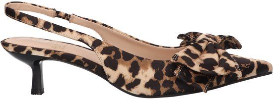 La Strada Slingback Leopard Satijn - Damesschoenen - Maat - 36