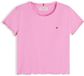 Tommy Hilfiger T-shirt manches courtes enfant Coton Élasthanne Rose Taille 14