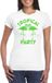 Bellatio Decorations Tropical party T-shirt dames - met glitters - wit/groen - carnaval/themafeest XL