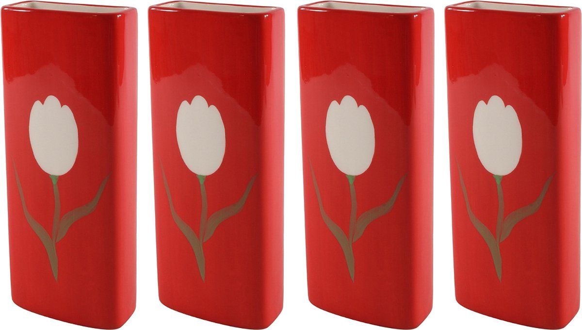 Svenska Living Radiatorbak luchtbevochtiger/waterverdamper - 8 st - 20 x 8 cm - porselein - rood