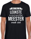 Bellatio Decorations Shoppartners Bv Leukste meester cadeau t-shirt zwart voor heren - verjaardag kado shirt voor een leraar / leerkracht / meester / bedankje XXL