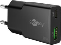 Goobay Dual Universeel Zwart AC Snel opladen Binnen 28W GaN