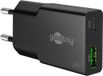Goobay Dual Universeel Zwart AC Snel opladen Binnen 28W GaN