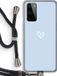 Case Company® - OnePlus 9 Pro Hoesje met Koord - Klein Hart Blauw - TPU Back Cover