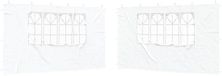 vidaXL Tente de réception paroi latérale, 2 pièces, 400 x 195 cm, blanc, PE et acier