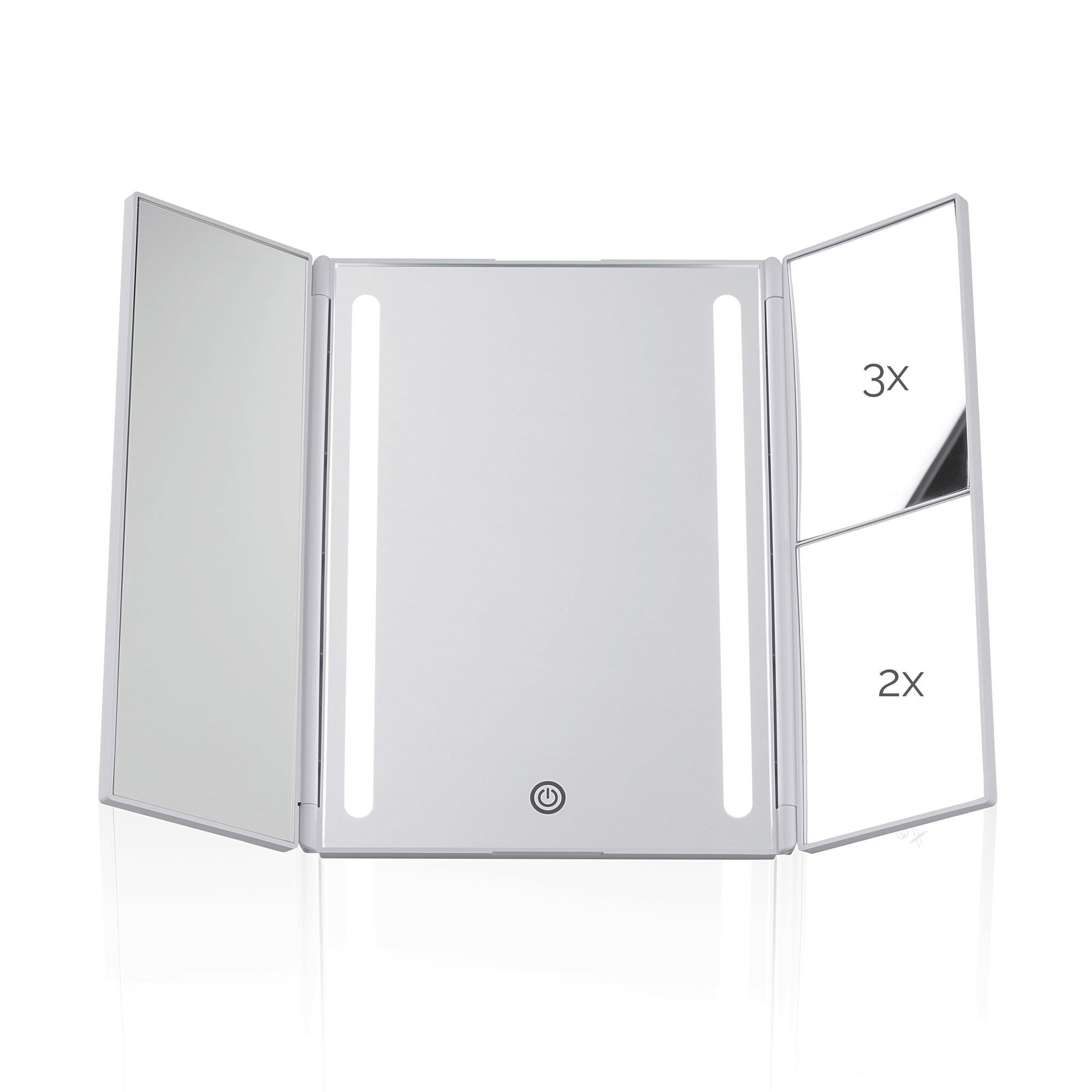 Pauleen Cosmetic mirror Chic Glamour Mirror dimmable battery/USB white matt plastic wit