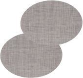 Secret de Gourmet Placemat Maoli - Set van 6 stuks - ovaal - grijs - 48 x 35 cm - kunststof
