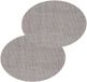 Secret de Gourmet Placemat Maoli - Set van 6 stuks - ovaal - grijs - 48 x 35 cm - kunststof