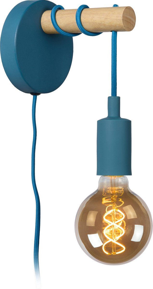 Lucide PAULIEN - Wandlamp - Ø 12 cm - E27 - Blauw - Metaal - 2020