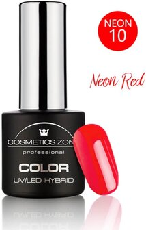 Cosmetics Zone UV/LED Hybrid Gel Nagellak 7ml. Neon Red N10