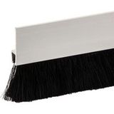 Gedotec joint de brosse en aluminium avec lèvre en plastique noire à visser, 1000 mm