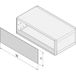 Schroff RatiopacPRO EMC Frontpaneel, gegroefd, afgeschermd, 3 HE, 84 HE, 2,5 mm, Al, geanodiseerd vooraan, geleidend achteraan