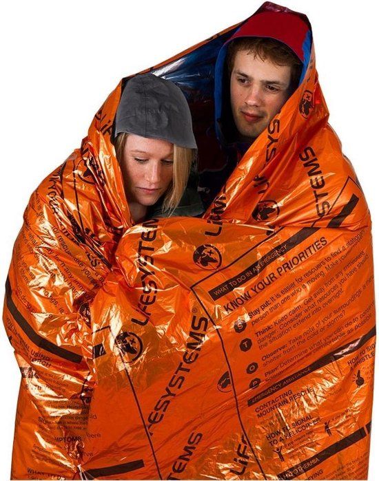 Lifesystems Heatshield Noodsituatie Dubbele Thermische Deken voor Wandelen, Bergbeklimmen en Openluchtoverleving