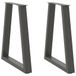 VidaXL Salontafelpoten 2 st v-vormig 70x(30-31,3) cm staal antraciet