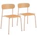 Oviala Ensemble de 2 chaises enfant en bois, rose
