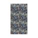 AG ART Creative Rideau Imprimé Mosaïque Carrés En Bois Couleur Bleue 140x245 Cm, 1 Pièce
