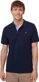 DANISH ENDURANCE Classic Fit Poloshirt Heren - biologisch katoen - Korte mouw - Marineblauw/Blauw - Maat 3XL