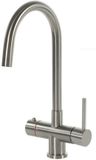 Selsiuz kranen Selsiuz 3 in 1 Rond Inox (RVS) 351207 met Combi (Extra) boiler kokend water kraan
