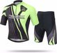 Markenlos Bol Kinder Fietskleding Set Jongens & Meisjes - Zwart/Groen Wielershirt Korte Mouwen & Fietsbroek met Zitkussen