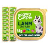 Edgard & Cooper natvoer voor katten, lam en kip, 85 g x 16 cm, graanvrij, vol vers vlees en natuurlijke ingrediënten, geschikt voor gesteriliseerde en actieve katten, hoog eiwitgehalte