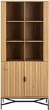 Giga Living Vitrinekast Juna - Naturel - 80x40x180 cm