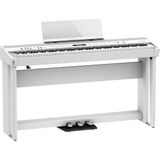Roland FP-90X-WH piano numérique blanc + support blanc + pédalier blanc