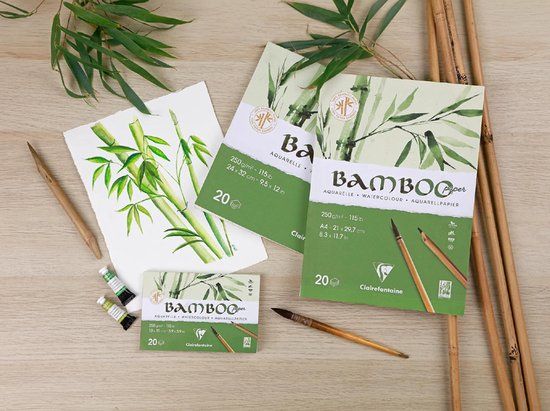 Clairefontaine Bamboo Aquarelblok, A5, 250 g/m2, Natuurwit