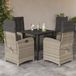 Maison Exclusive - Salon de jardin 5 pièces avec coussins, polyrotin gris clair