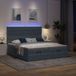 Prolenta Maison Exclusive - Ottoman bedframe met donkergrijs matraskussen, 160x200 cm, fluweel
