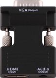 CHPN HDMI - VGA Converter met Audio-Adapter - Zwart