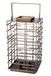 Casablanca Deco grote windlicht XXL lantaarn - met glazen inzetstuk - decoratie woonkamer cadeau Kerstmis advent - kleur: zilver antiek hoogte 56,5 cm