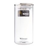 Wilmax WL-888516/A borosilicaatglas voorraaddoos met roestvrijstalen deksel, inhoud 1300 ml