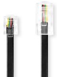 Nedis TCGL90201B50 Telefoonkabel 5 m Zwart