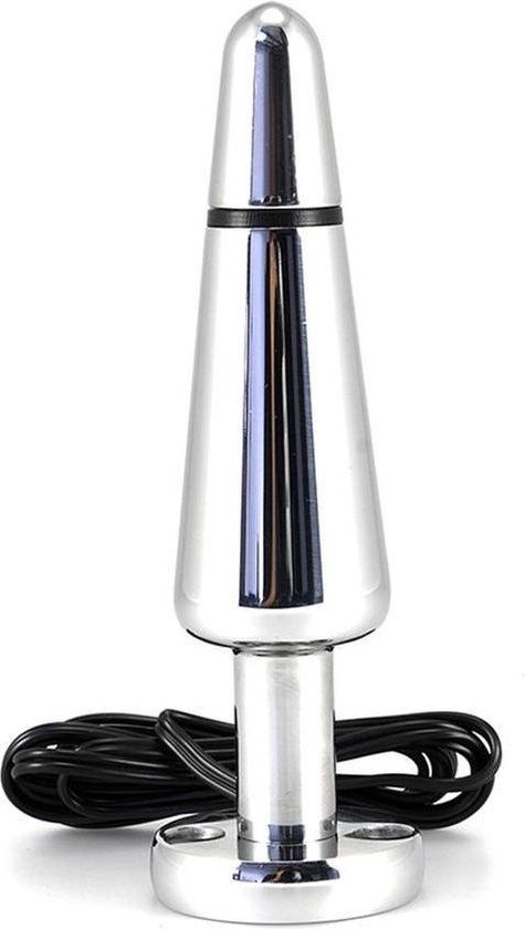 Rimba Electro Play Rimba Electro Sex Buttplug - Zilver - 140 mm