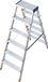 Krause 120410 dubbele trap met dubbele leuning, zilverkleurig