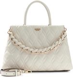 GUESS Maxine Girlfriend Satchel Schoudertas Cream White