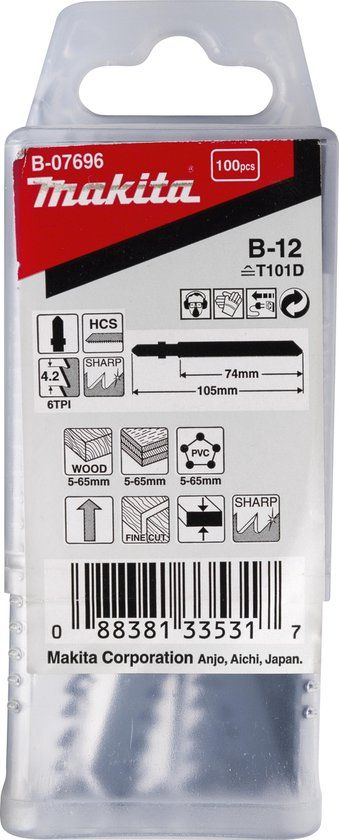 Makita B-07696 Decoupeerzaagblad voor Hout & Kunststof - T-schacht - VE=100