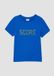 s.Oliver T-shirt bleu marine Garçon Coton Col rond Texte - taille 116/122