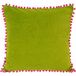 Paoletti Velvet Pompom 45X45 FCU GREE/FUC, katoen, groen, 45x45cm