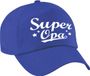 Bellatio Decorations Super opa - cadeau pet / baseball cap - blauw - heren - kado voor opa