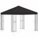 vidaXL Prieel 3 x 3 m Antracietkleurig Polyester en Staal 190 gsm