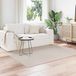 VidaXL Tapis carré Faro Crème 120 x 120 cm Polyester